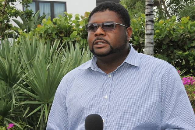 Hon. Troy Liburd, Junior Minister in the Ministry of Communications and Works at the Four Seasons Resort Estates following a tour of ongoing projects on Nevis on June 13, 2017